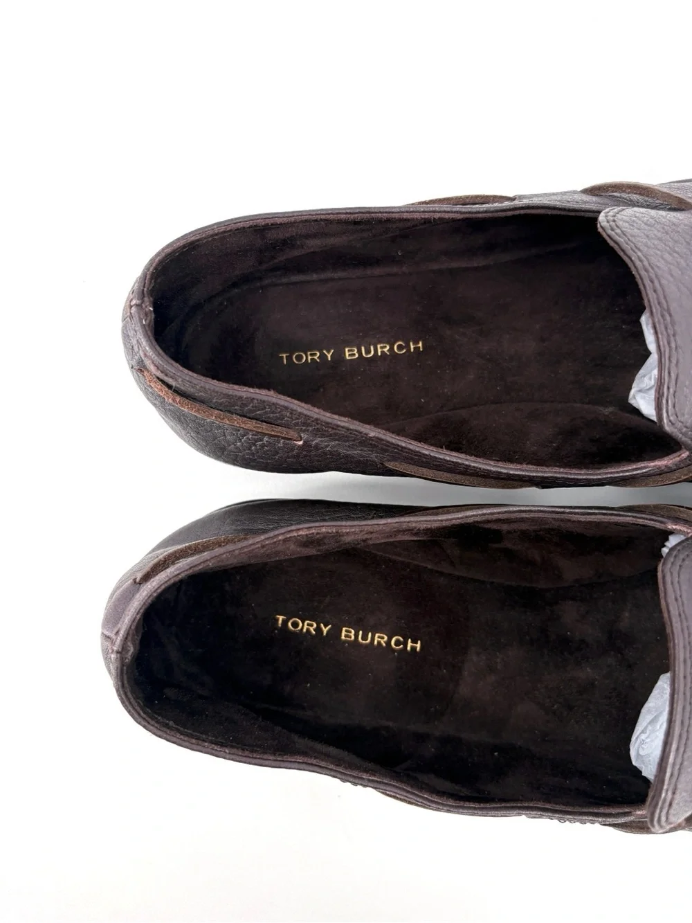 TORY BURCH The Boaty Brown Leather Boat Shoes 6.5